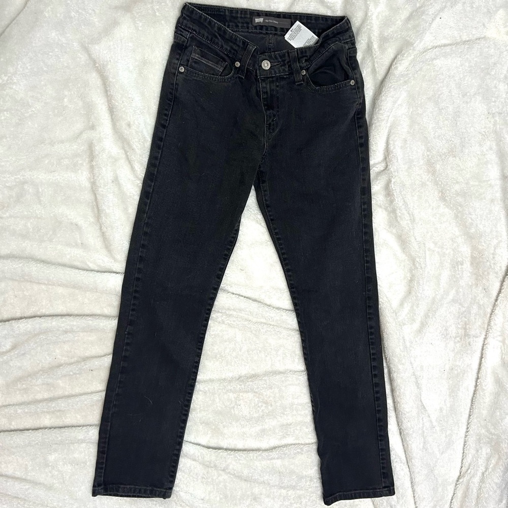 Levi's Black midrise skinny jeans size 4